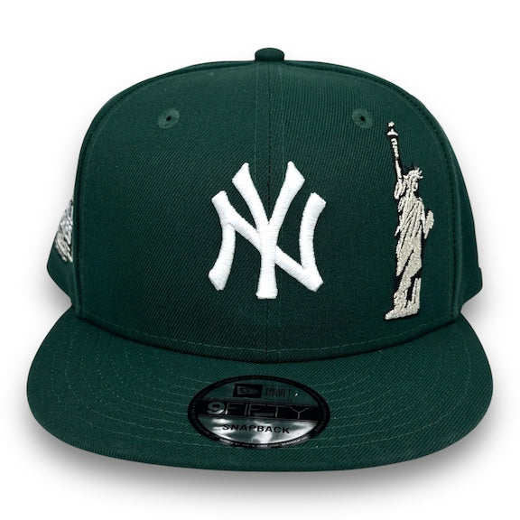 NY Yankees 24WS 9FIFTY New Era Dk Green Snapback Hat