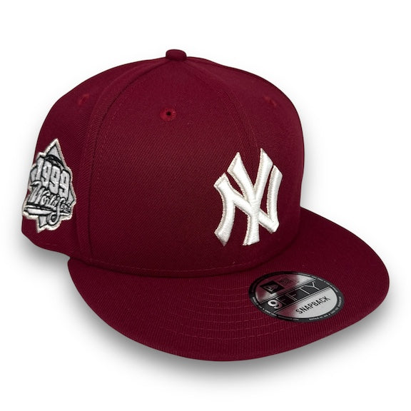 NY Yankees 99WS 9FIFTY New Era Burgundy Snapback Hat