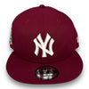 NY Yankees 99WS 9FIFTY New Era Burgundy Snapback Hat