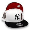 NY Yankees 00SS 9FIFTY New Era White & Black Snapback Hat Red UV
