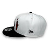 NY Yankees 00SS 9FIFTY New Era White & Black Snapback Hat Red UV