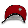 NY Yankees 00SS 9FIFTY New Era White & Black Snapback Hat Red UV