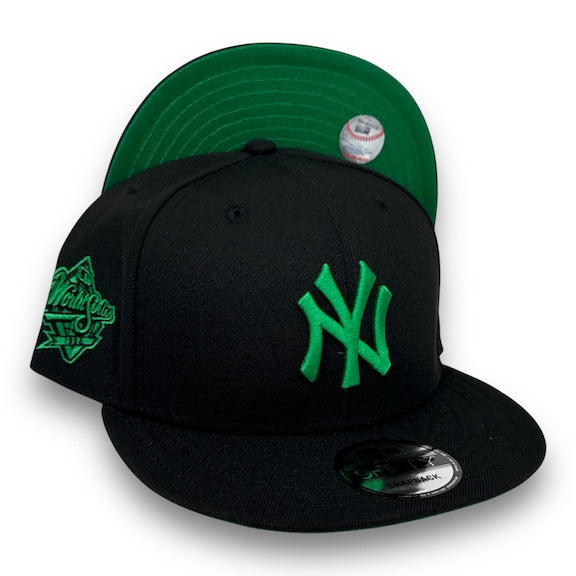 NY Yankees 98WS 9FIFTY New Era Black Snapback Hat Green UV