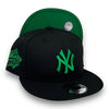 NY Yankees 98WS 9FIFTY New Era Black Snapback Hat Green UV