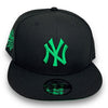 NY Yankees 98WS 9FIFTY New Era Black Snapback Hat Green UV
