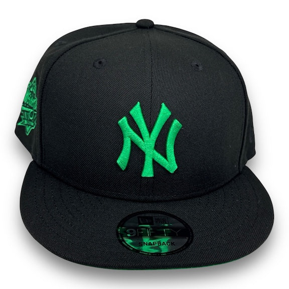 NY Yankees 98WS 9FIFTY New Era Black Snapback Hat Green UV