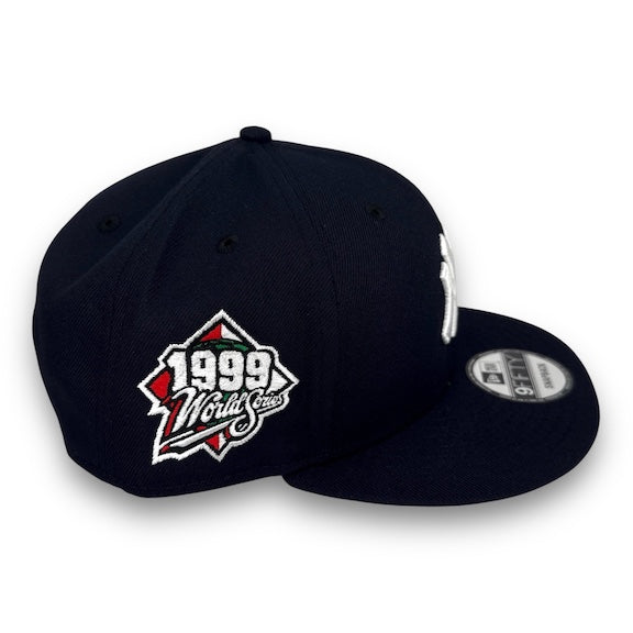 NY Yankees 99WS 9FIFTY New Era Navy Snapback Hat Red UV