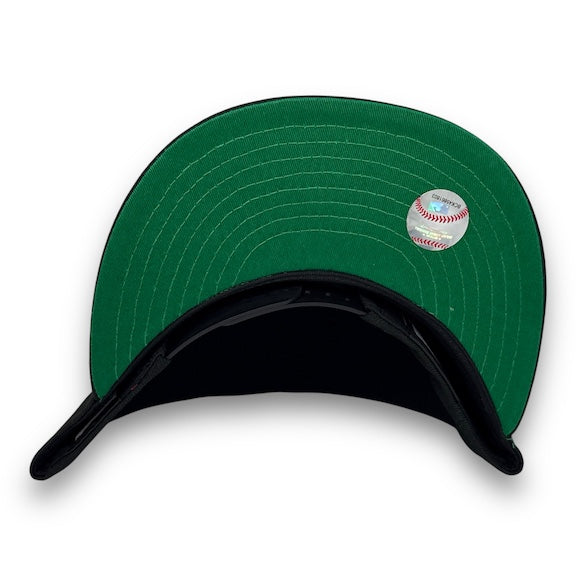 NY Yankees 98WS 9FIFTY New Era Black Snapback Hat Green UV