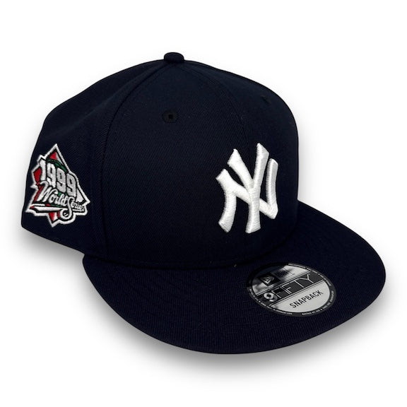 NY Yankees 99WS 9FIFTY New Era Navy Snapback Hat Red UV
