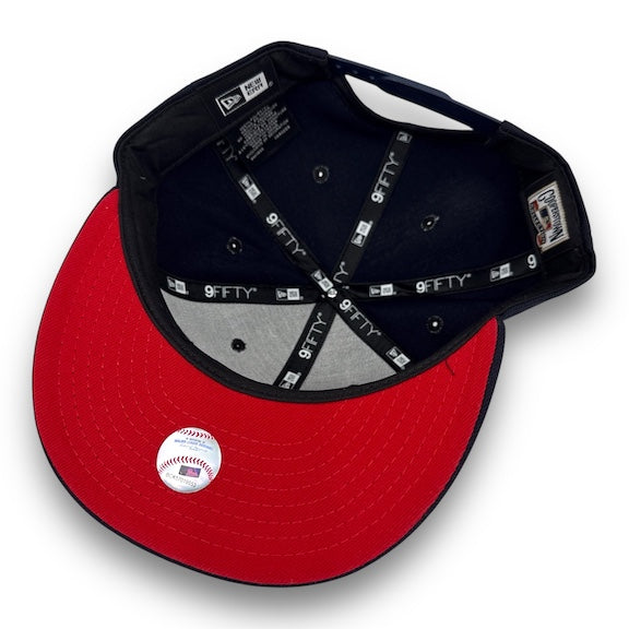 NY Yankees 99WS 9FIFTY New Era Navy Snapback Hat Red UV