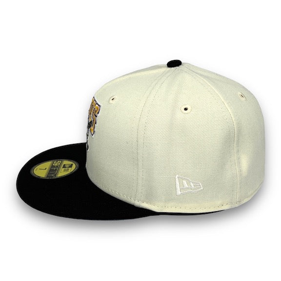 Pirates 06 ASG 59FIFTY New Era Off White & Black Fitted Hat Sky Blue Bottom