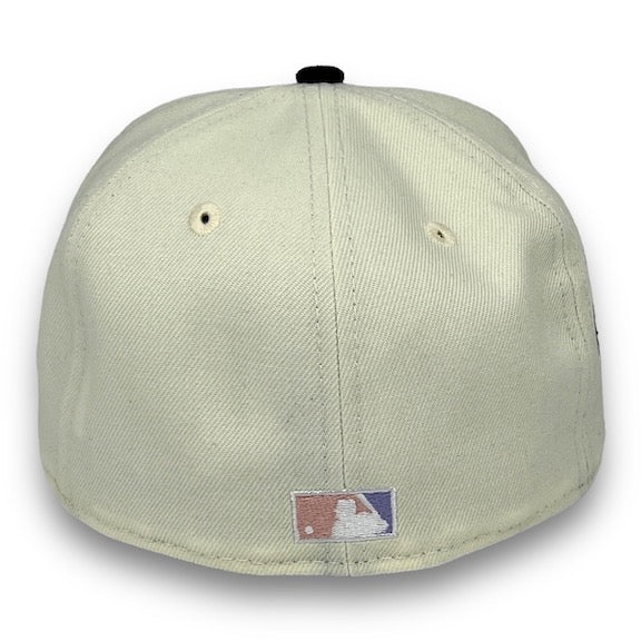 Pirates 06 ASG 59FIFTY New Era Off White & Black Fitted Hat Sky Blue Bottom