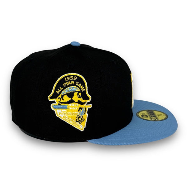 Pirates 59 ASG 59FIFTY Fitted Black & Sky Blue Hat