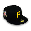 Pirates R. Clemente 59FIFTY New Era Black Fitted Hat Grey Bottom