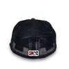 Port City Roosters 59FIFTY Stone / Navy & H Red Fitted Trucker Hat Grey Bottom