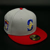 Prime 2.0 Mariners New Era 59FIFTY Grey & Red Hat Grey Bottom