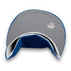Rangers Stadium 59FIFTY New Era R Blue Fitted Hat Grey Bottom