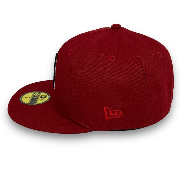 Red Sox 04 WS 59FIFTY New Era H Red Fitted Hat Green Bottom