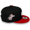 Reds Mascot 9FIFTY New Era Black & Red Snapback Hat