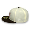 Rockies 10 Years 59FIFTY New Era Off White & Walnut Hat Pink UV