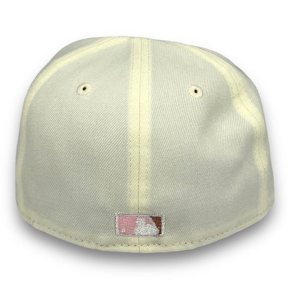 Rockies 10 Years 59FIFTY New Era Off White & Walnut Hat Pink UV
