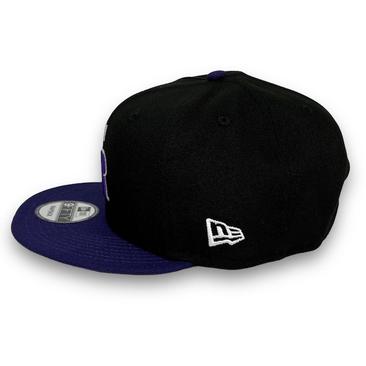 Rockies 30th Anni. New Era 9FIFTY Black & Purple Snapback Hat Grey Botton