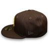 SD Padres 40th Anni. 59FIFTY New Era Brown Hat Yellow Bottom