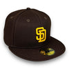 SD Padres Basic 59FIFTY New Era Burnt Wood Fitted Hat