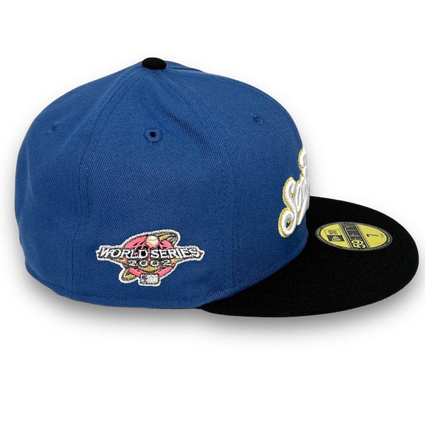 SF Giants 02 WS 59FIFTY New Era Indigo & Black Fitted Hat Grey Bottom