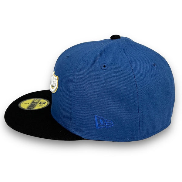 SF Giants 02 WS 59FIFTY New Era Indigo & Black Fitted Hat Grey Bottom