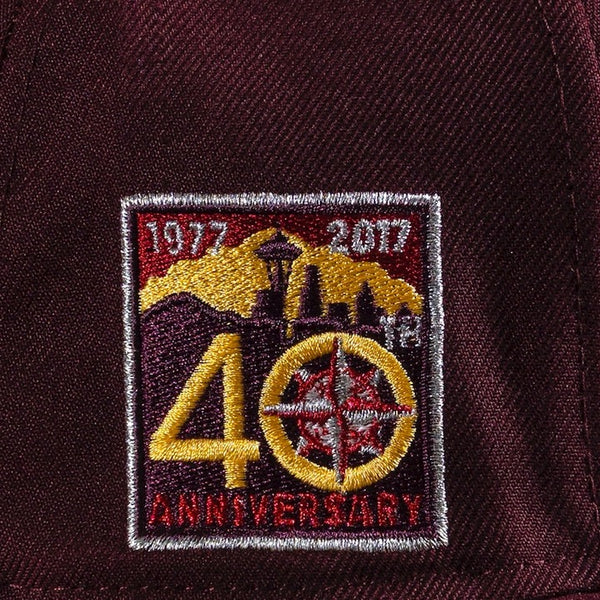 S&S Mariners 40th 59FIFTY Maroon New Era Hat