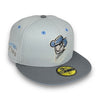 Space Cowboys 59FIFTY New Era Snow & Storm Grey Fitted Hat B. Blue Bottom