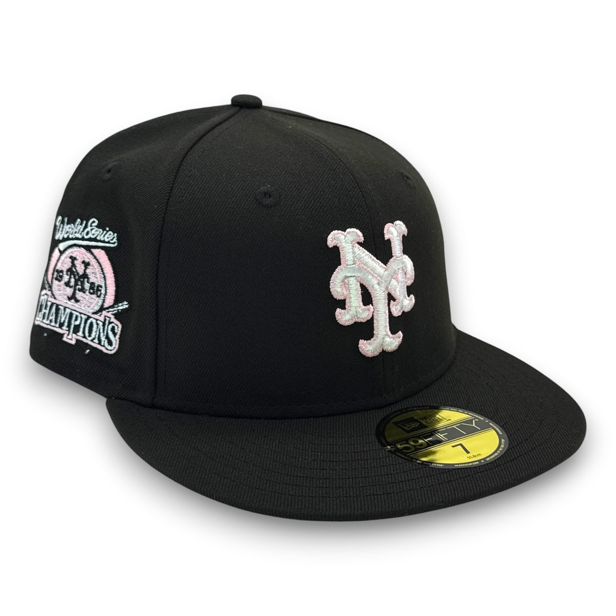 Spring Mets 86WS 59FIFTY New Era Black Hat Pink UV