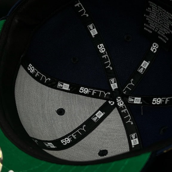 St. Louis Rams 59FIFTY New Era Oceanside & Navy Corduroy Fitted Hat Green Bottom