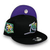 Tampa Bay Rays 20 9FIFTY New Era Black Snapback Hat Purple UV