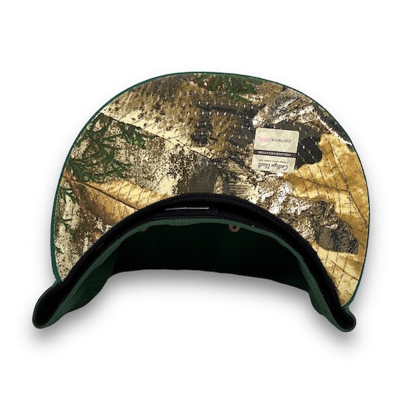 Texas Tech University 59FIFTY New Era Pine Green & Emerald Fitted Hat Realtree Bottom