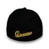 New York Queens 59FIFTY New Era Black Fitted Hat Grey Bottom