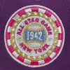 Embroidered patch on a purple background with 'All Star Game 1942 New York' text. The Pirates Brooklyn 42 ASG 59FIFTY Grape New Era Hat