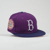 Purple baseball cap with a logo and letter 'B' on a light gray background-The Pirates Brooklyn 42 ASG 59FIFTY Grape New Era Hat