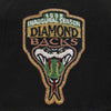 Embroidered patch on a black background with '1998 Inaugural Season Diamondbacks' text and snake design. The Pirates Dbacks 98 59FIFTY Black New Era Hat