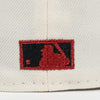 Embroidered logo on a beige fabric background The Pirates Expos 02 ASG 59FIFTY Brick New Era Hat