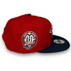 Toronto Blue Jays 30th Season 9FIFTY New Era Red & Light Navy Snapback Hat