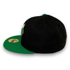 Toronto Blue Jays 40th S New Era 59FIFTY Black & Green Hat Grey Bottom