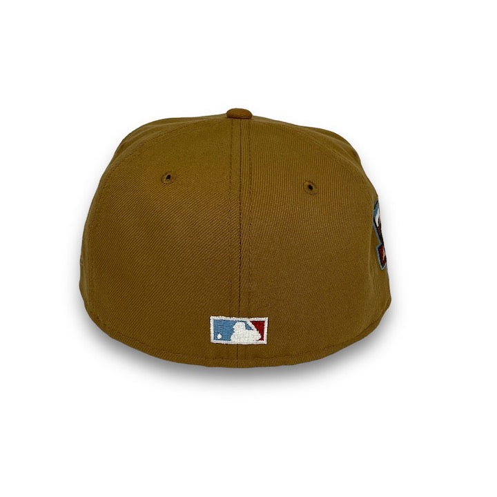 Twins 14 ASG 59FIFTY New Era Wheat & L Bronze Fitted Hat Sky Blue Bottom