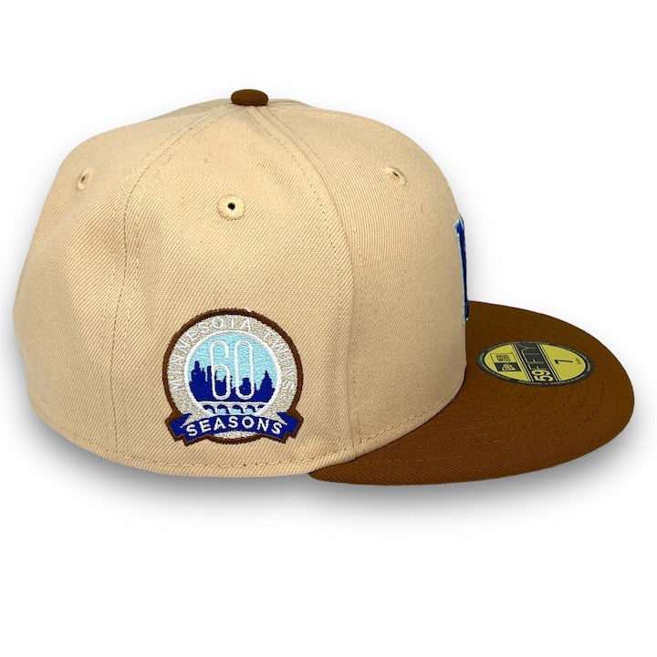 Black New York Mets Camel Bottom 60th Anniversary Side Patch New Era 59FIFTY Fitted 7 3/8