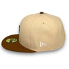 Twins 60th Anni. 59FIFTY New Era Mango & Light Brown Fitted Hat Dsc Blue Bottom