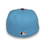 Twins Bomba Squad 59FIFTY New Era Dosc. Blue Bark & Red Fitted Hat Gray Bottom