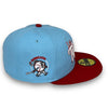 Twins Bomba Squad 59FIFTY New Era Dosc. Blue Bark & Red Fitted Hat Gray Bottom