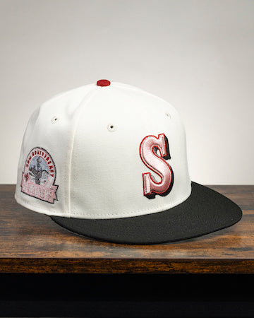 Mariners 30TH 59FIFTY Off White & Black New Era Hat