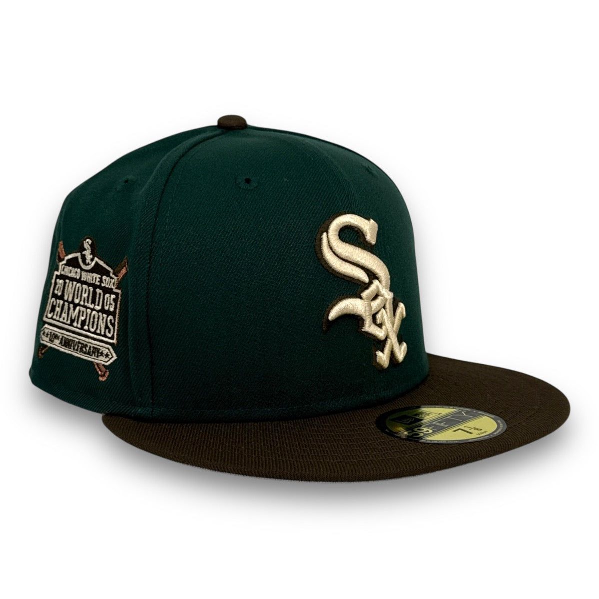 White Sox 05 Champs 59FIFTY New Era D Green & Brown Hat